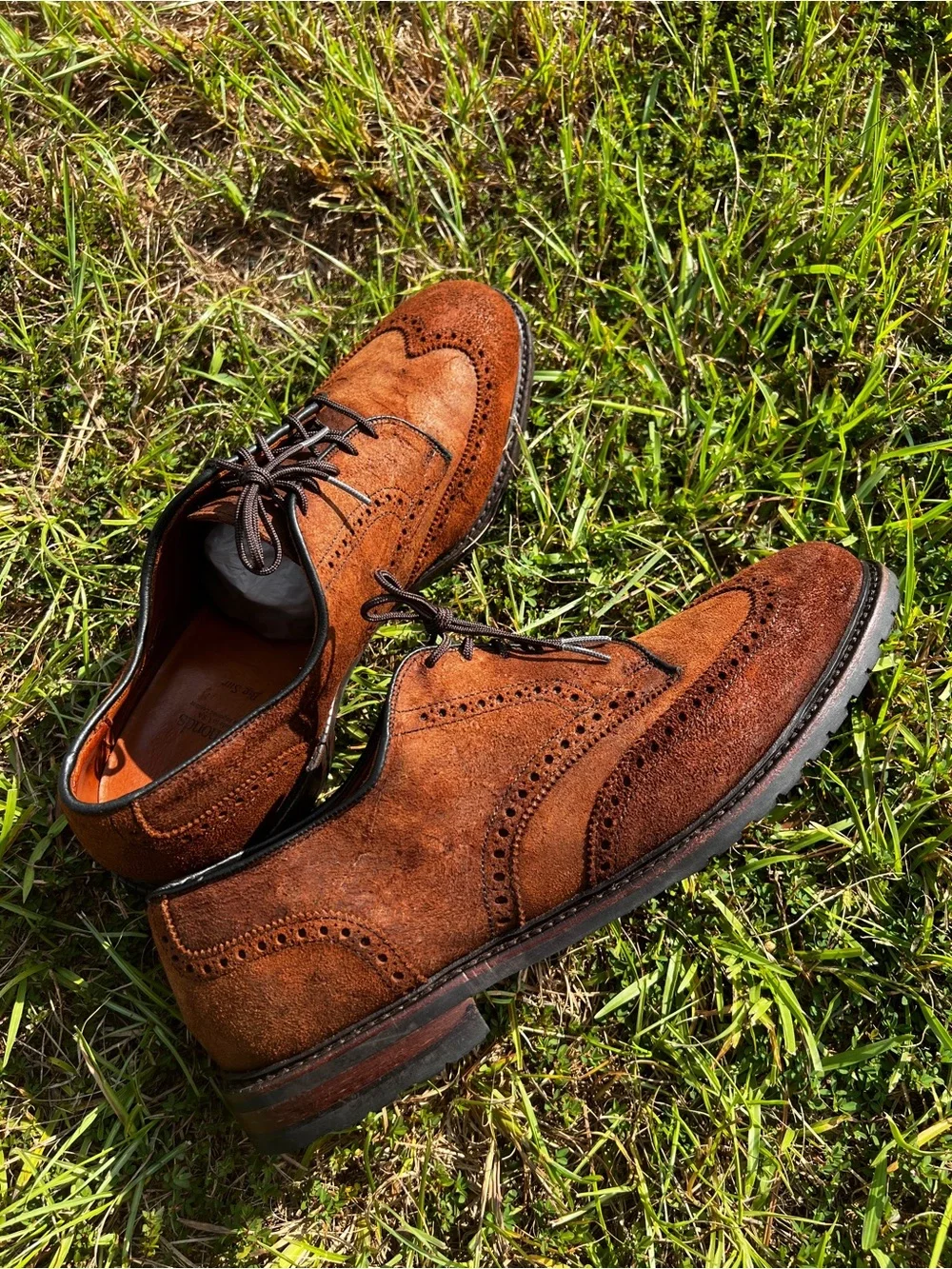 CLEAN Allen Edmonds size 13 Mens Big Sur Brown Suede shoes